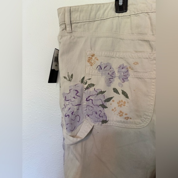 NEW Ralph Lauren Floral High Rise Wide Leg Jeans Painted Floral 22 Plus NWT - Picture 10 of 11